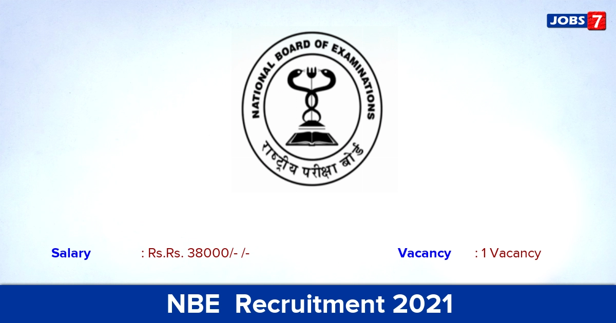 NBE  Recruitment 2021 - Apply Offline for Hindi Translator Jobs
