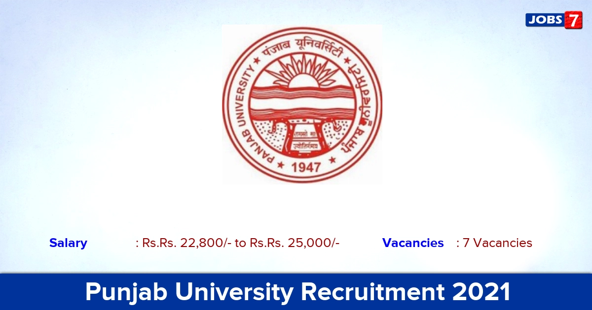Punjab University Recruitment 2021 - Apply for Guest Faculty, Part Time Faculty Jobs