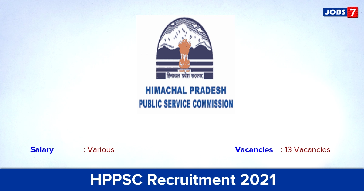HPPSC Recruitment 2021 - Apply Online for 13 Assistant Professor Vacancies
