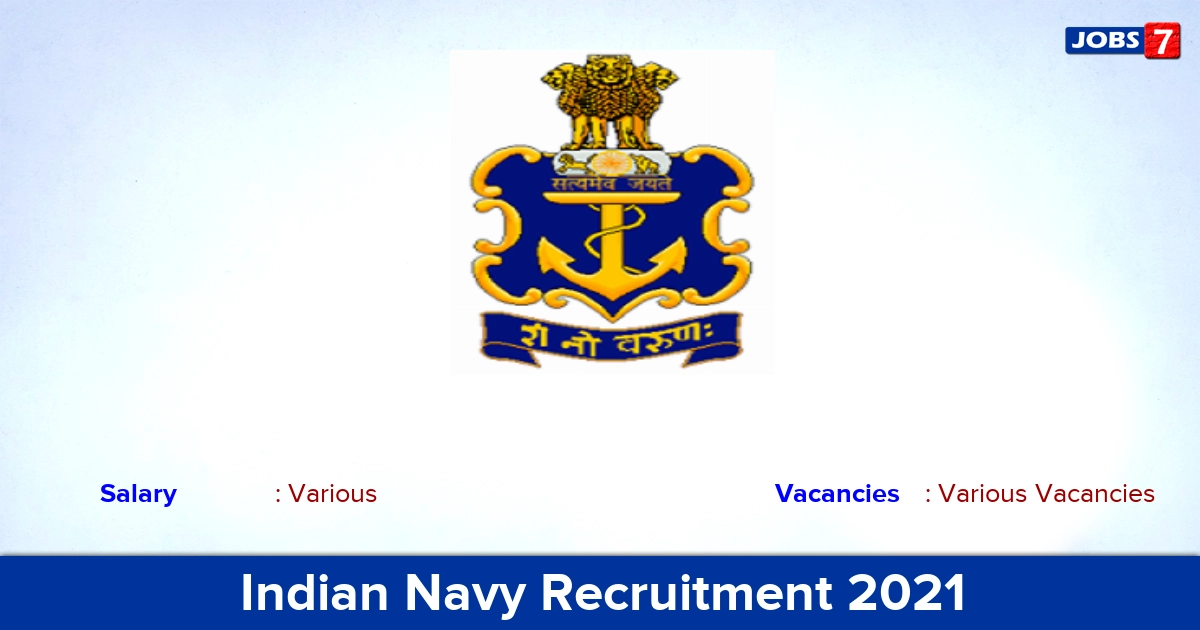 Indian Navy Recruitment 2021 - Apply Online for Trade Apprentice Vacancies