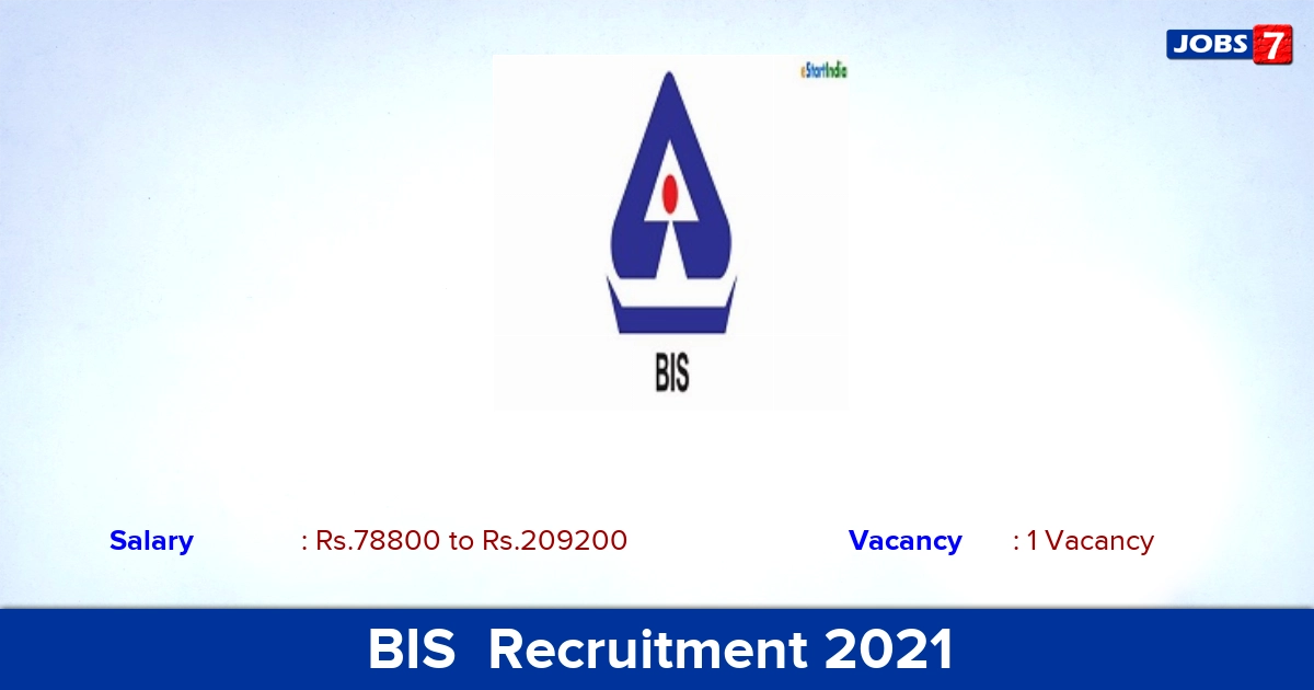 BIS  Recruitment 2021 - Apply for Director Jobs