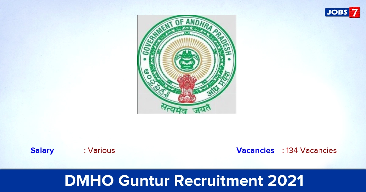 DMHO Guntur Recruitment 2021 - Apply Offline for 134 Lab Technician Vacancies