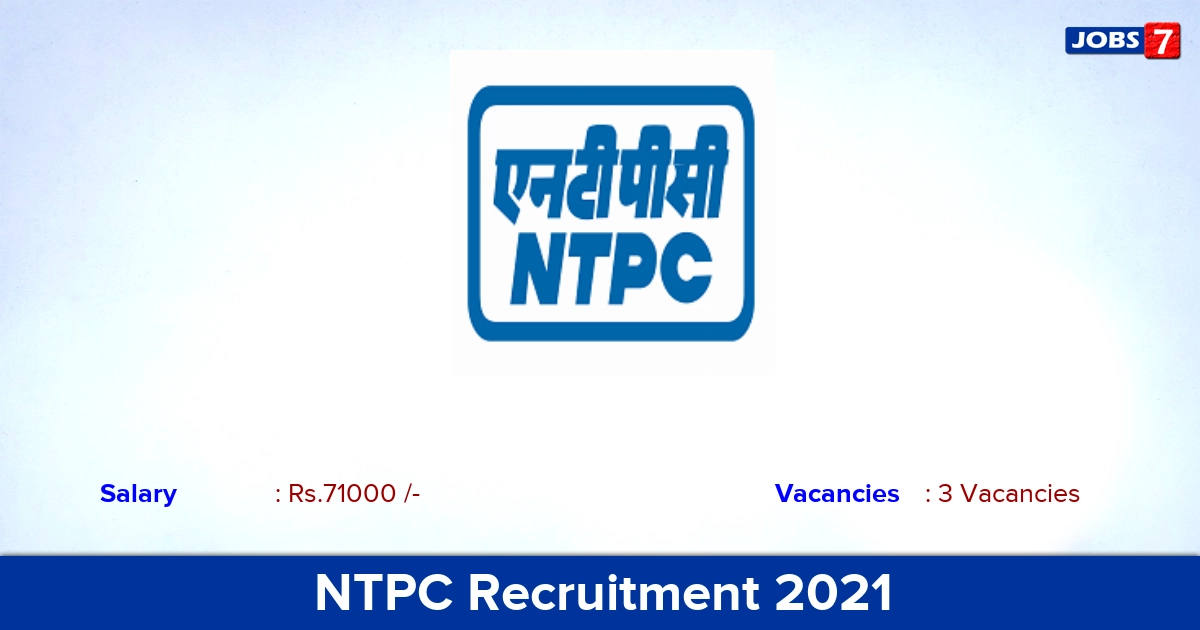 NTPC Recruitment 2021 - Apply Online for Executive, Senior Executive Jobs