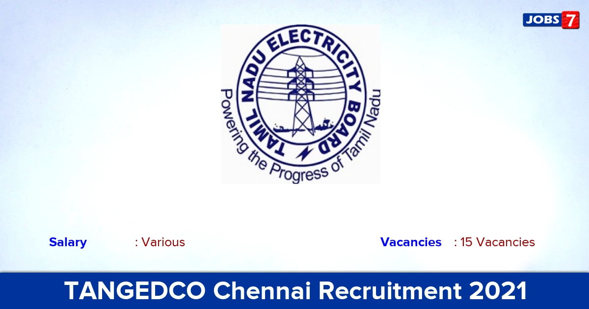 TANGEDCO Chennai Recruitment 2021 - Apply Online for 15 Computer Operator, Surveyor Vacancies