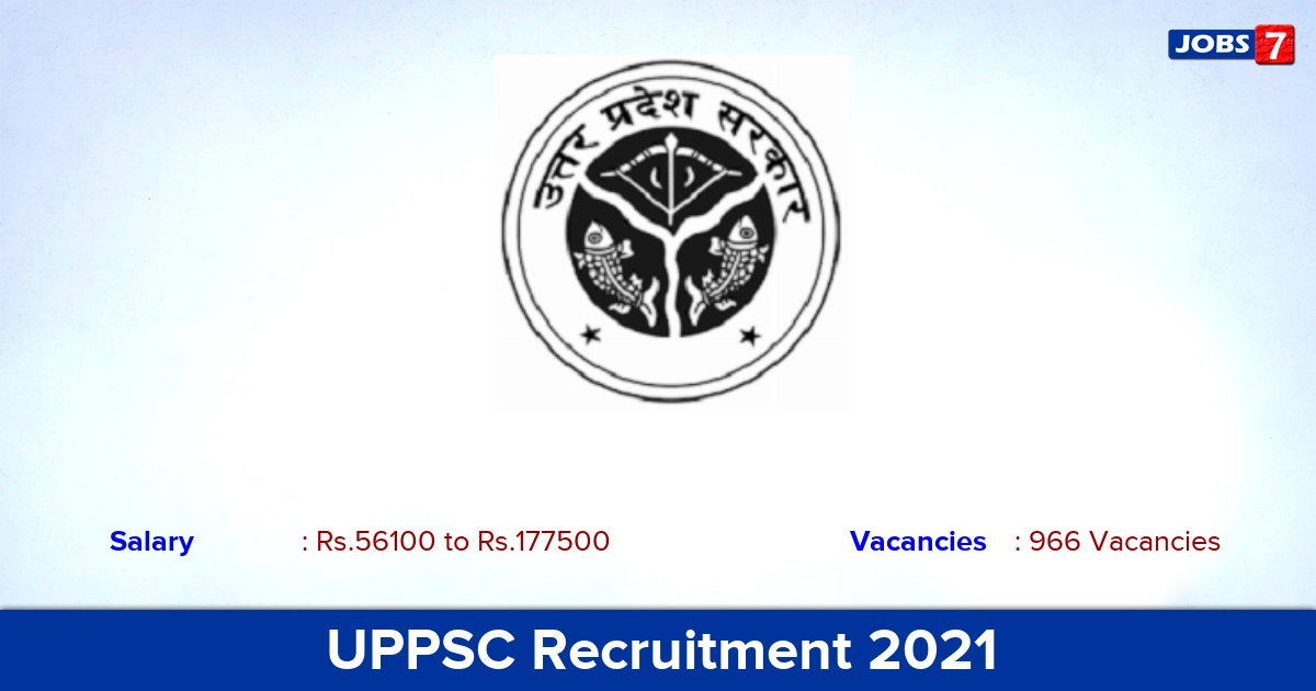 UPPSC Recruitment 2021 - Apply Online for 966 Agriculture Officer Vacancies