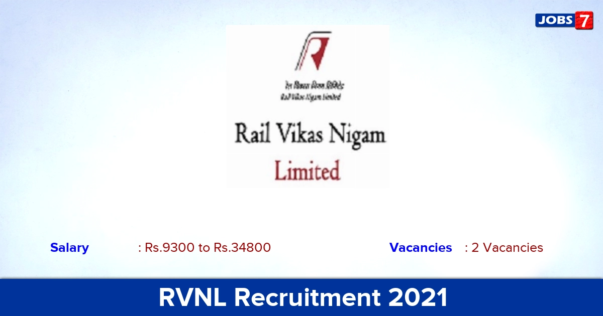 RVNL Recruitment 2021 - Apply Offline for Manager Jobs