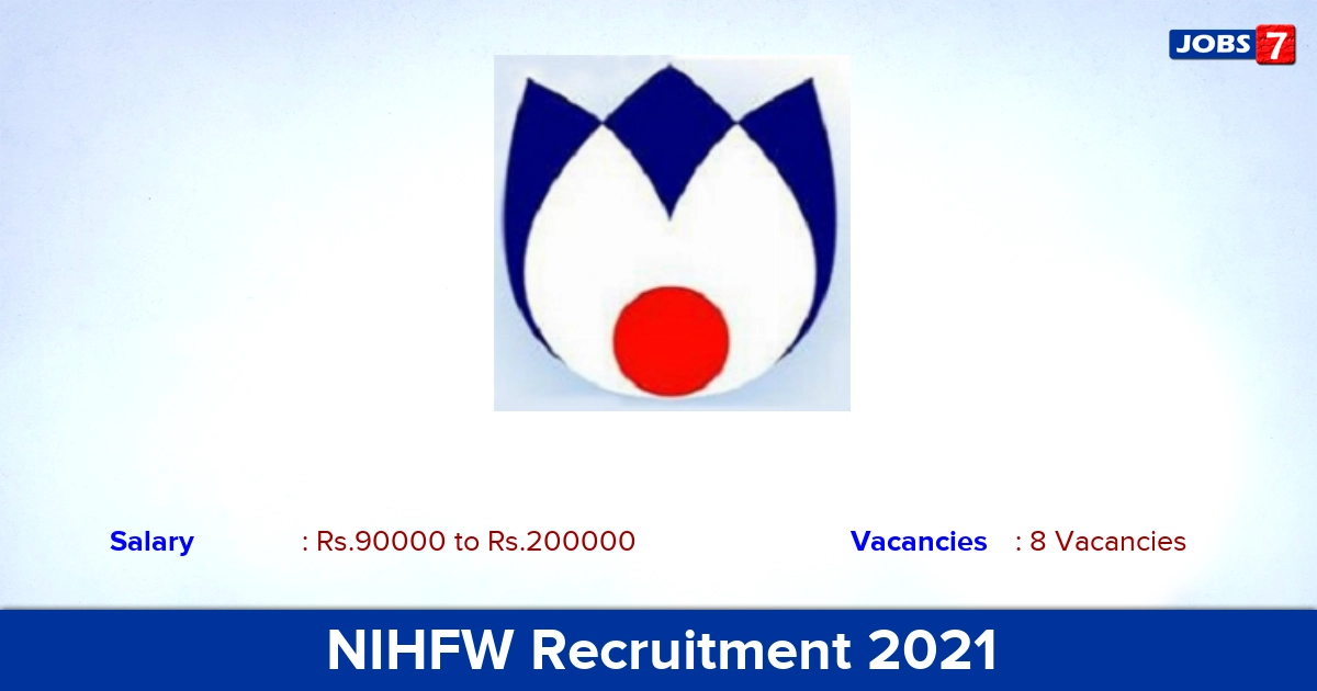 NIHFW Recruitment 2021 - Apply Online for Data Analyst, Architect Administrator Jobs