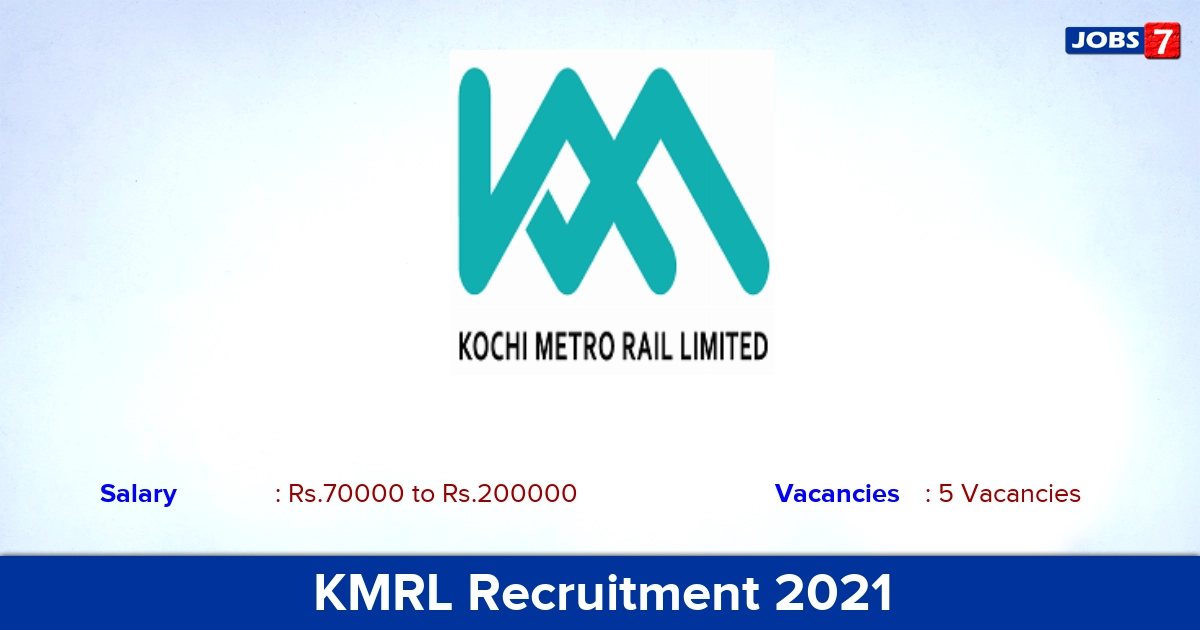 KMRL Recruitment 2021 - Apply Online for Executive officer Jobs