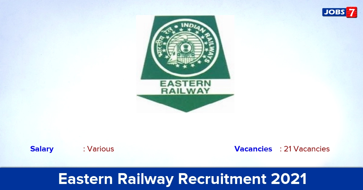 Eastern Railway Recruitment 2021 - Apply Online for 21 Sports Quota Vacancies