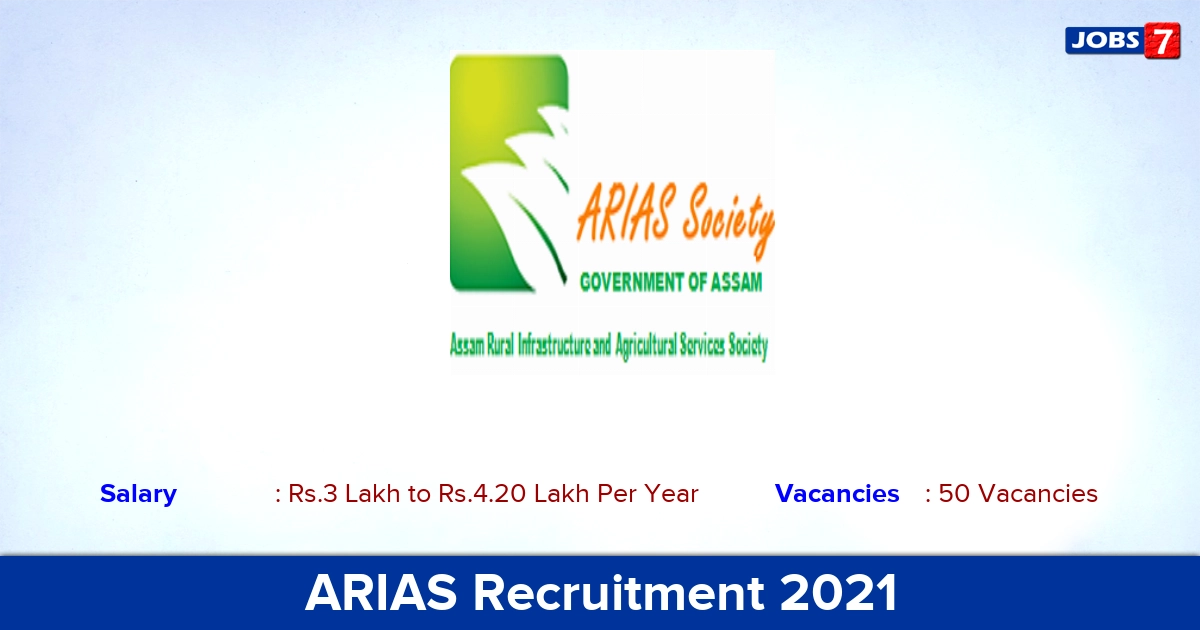 ARIAS Recruitment 2021 - Direct Interview for 50 Executive, Developer Vacancies