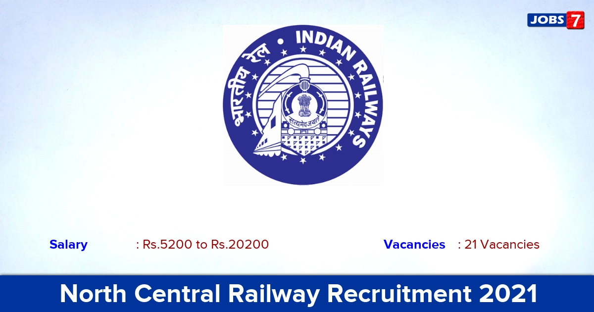 North Central Railway Recruitment 2021 - Apply Online for 21 Sports Quota Vacancies
