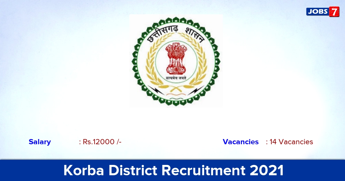 Korba District Recruitment 2021 - Apply Offline for 14 ANM Vacancies