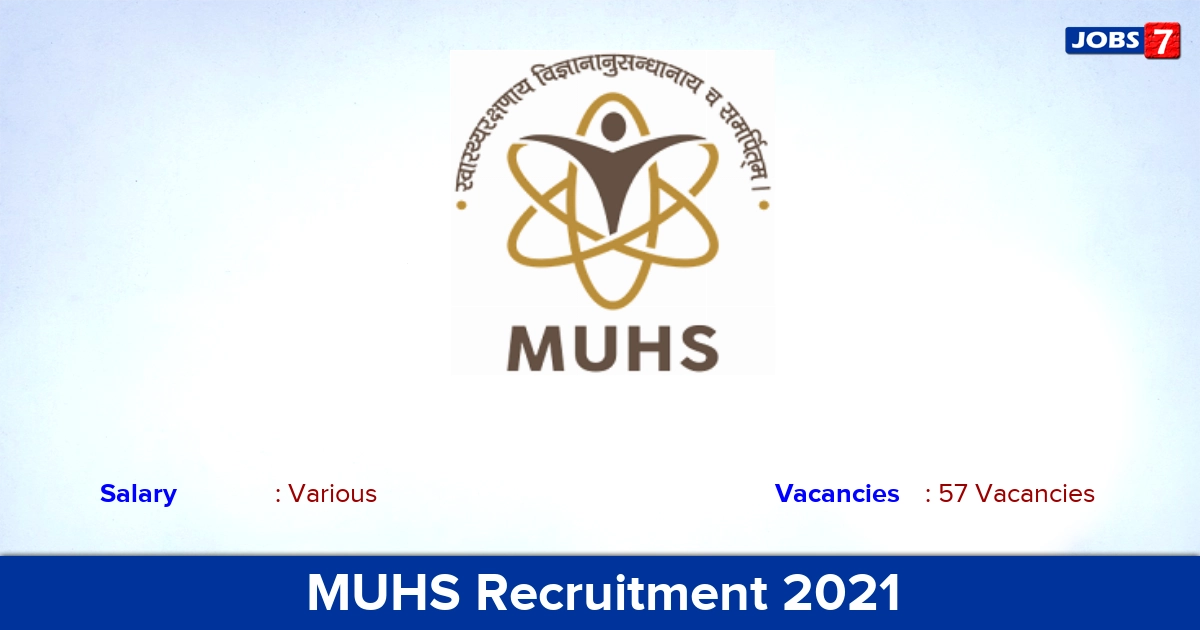 MUHS Recruitment 2021 - Apply Online for 57 Professor Vacancies