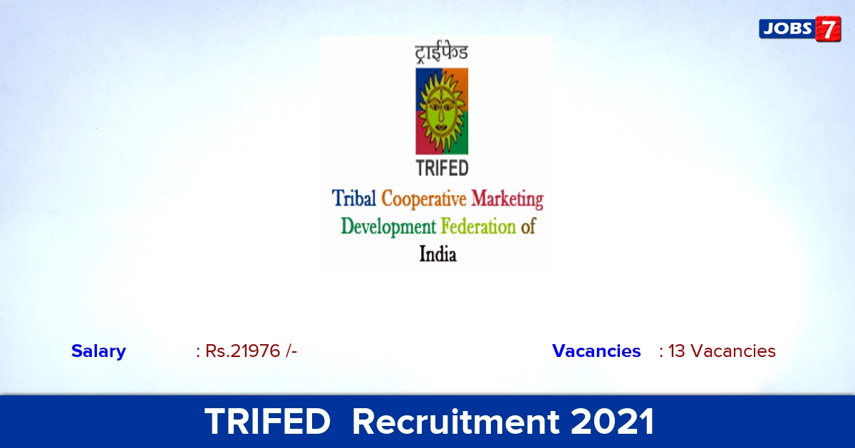 TRIFED Recruitment 2021 - Direct Interview for 13 Accounts Executive Vacancies