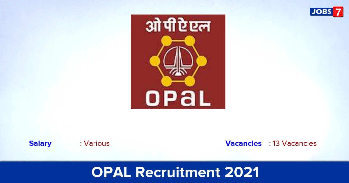 OPAL Recruitment 2021 - Apply Online for 13 Executive Vacancies