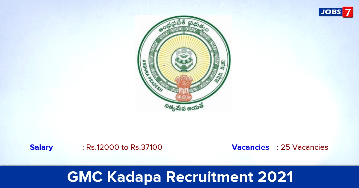 GMC Kadapa Recruitment 2021 - Apply Offline for 25 Lab Technician Vacancies