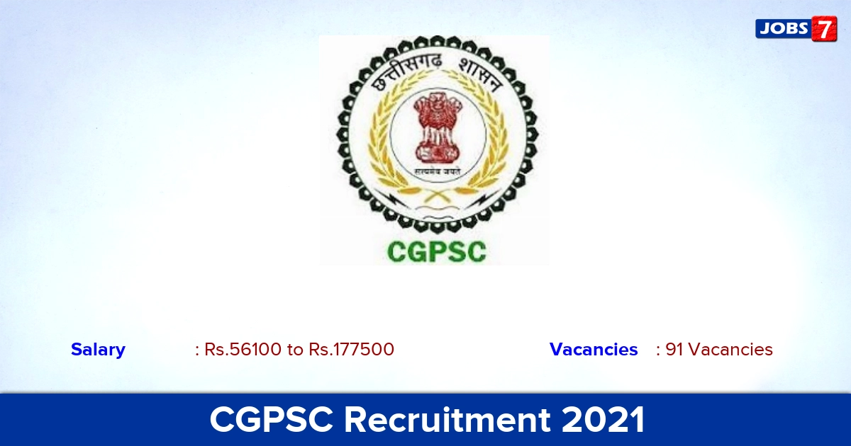 CGPSC Recruitment 2021 - Apply for 91 Assistant Professor, Demonstrator Vacancies CGPSC Recruitment 2021 - Apply for 91 Assistant Professor, Demonstrator Vacancies