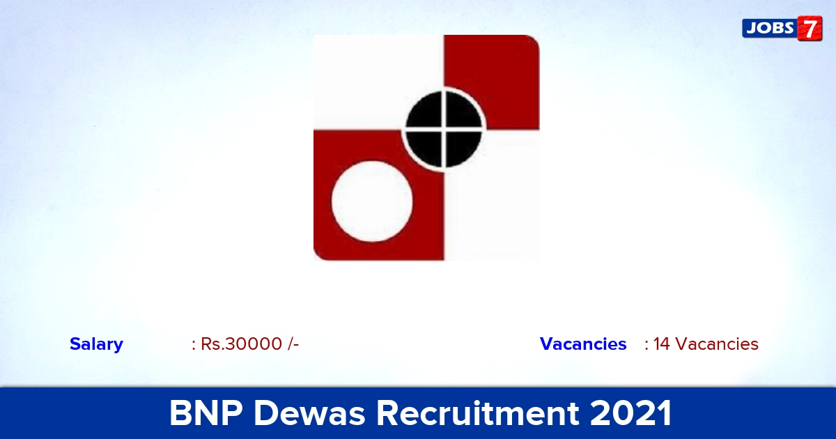 BNP Dewas Recruitment 2021 - Apply Offline for 14 Consultant Vacancies