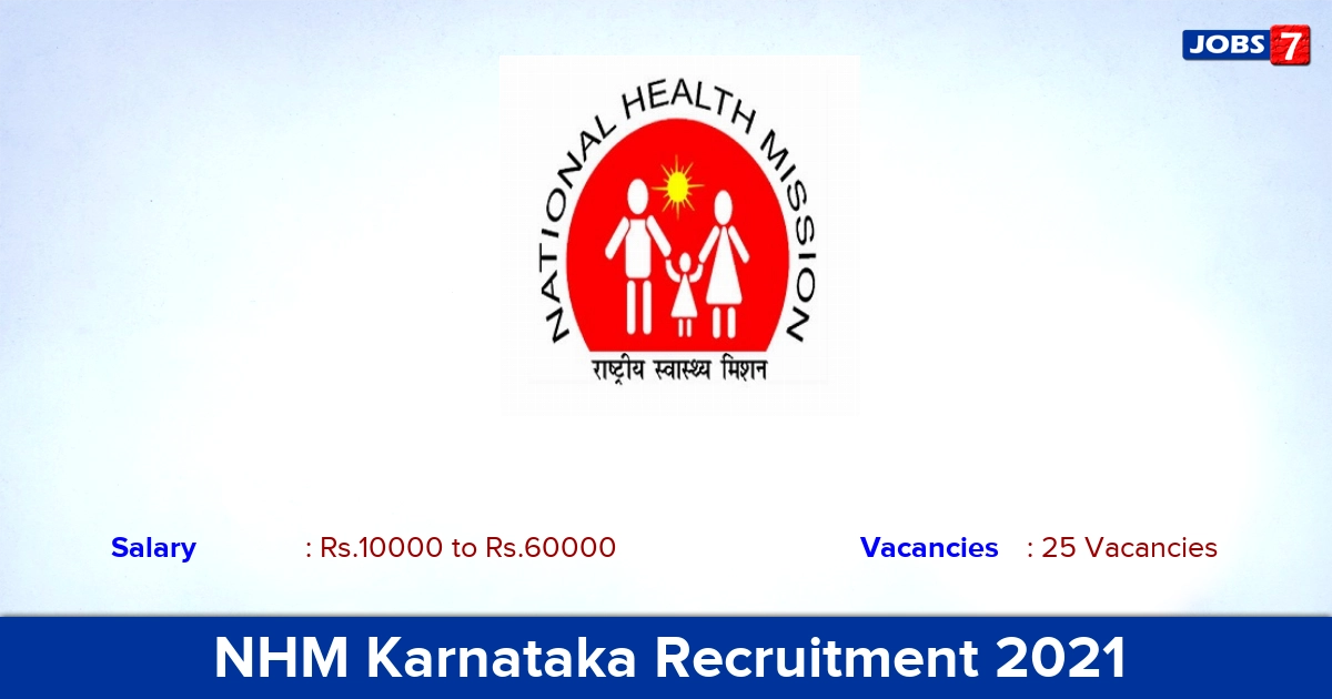 NHM Karnataka Recruitment 2021 - Apply Online for 25 Veterinary Consultant Vacancies