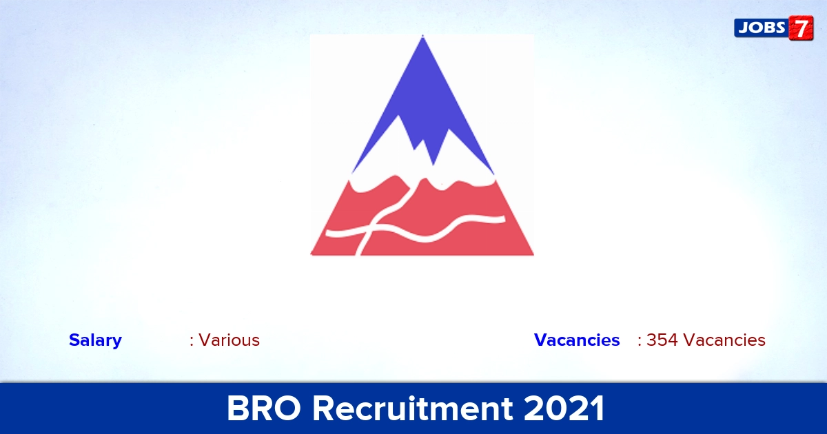 BRO Recruitment 2021 - Apply Offline for 354 Vehicle Mechanic, Driver Vacancies