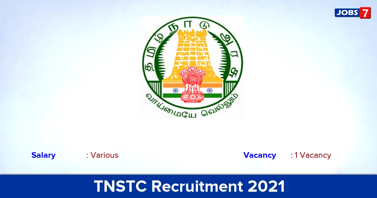 TNSTC Recruitment 2021 - Apply Online for Diesel Mechanic Jobs