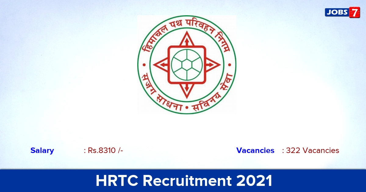 HRTC Recruitment 2021 - Apply Offline for 322 Driver Vacancies