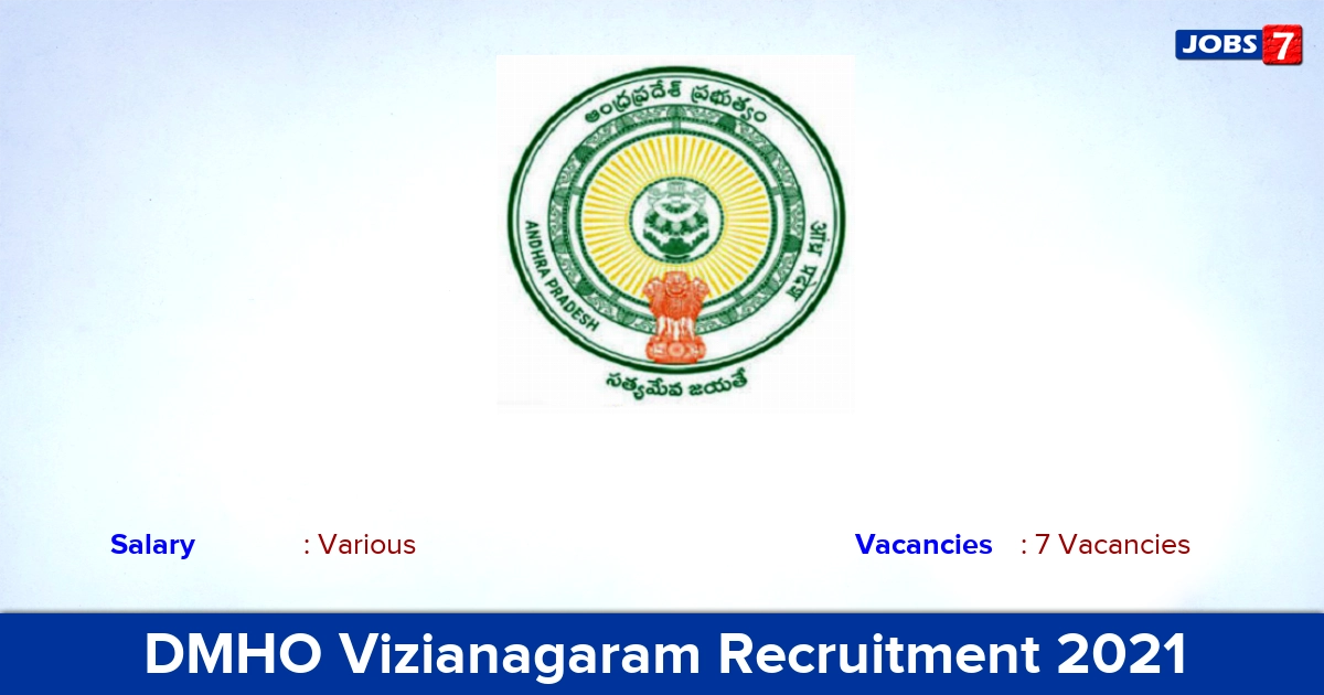 DMHO Vizianagaram Recruitment 2021 - Apply Offline for Pharmacist Jobs