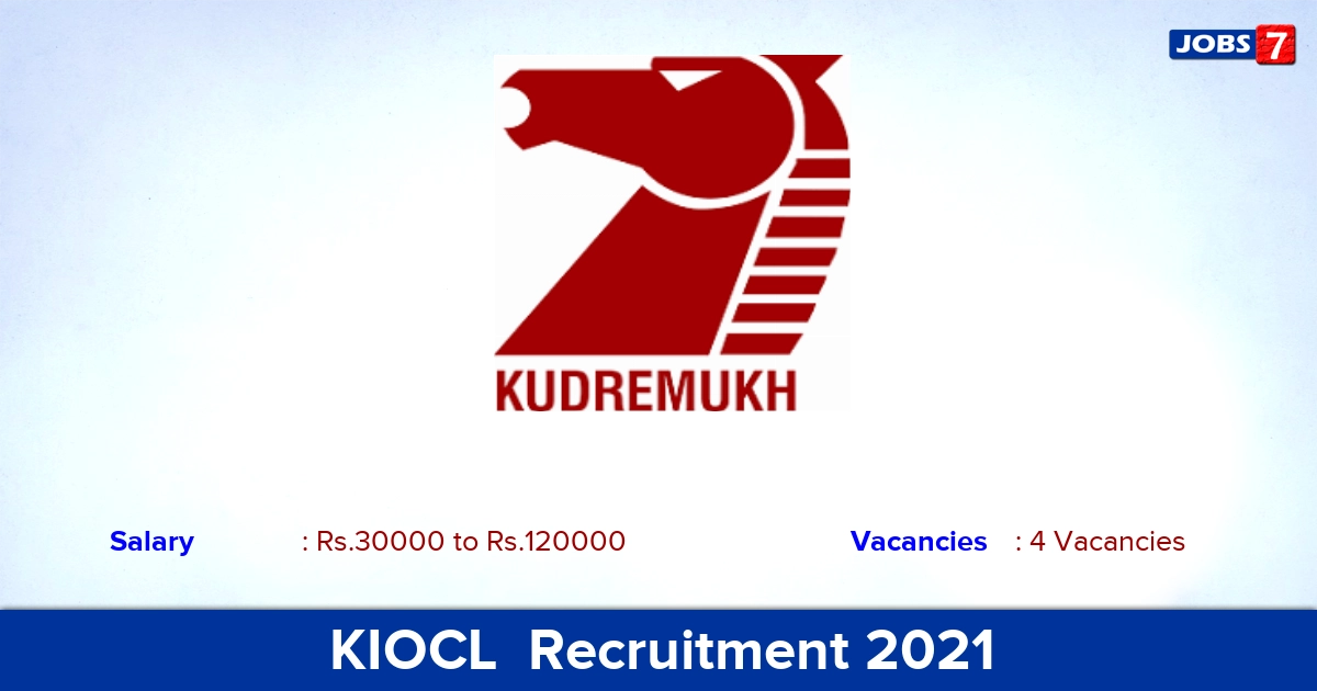 KIOCL  Recruitment 2021 - Direct Interview for Engineer Jobs