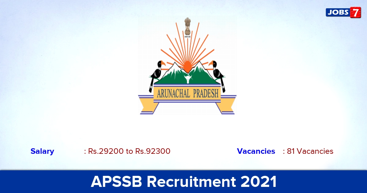 APSSB Recruitment 2021 - Apply Online for 81 PA Vacancies