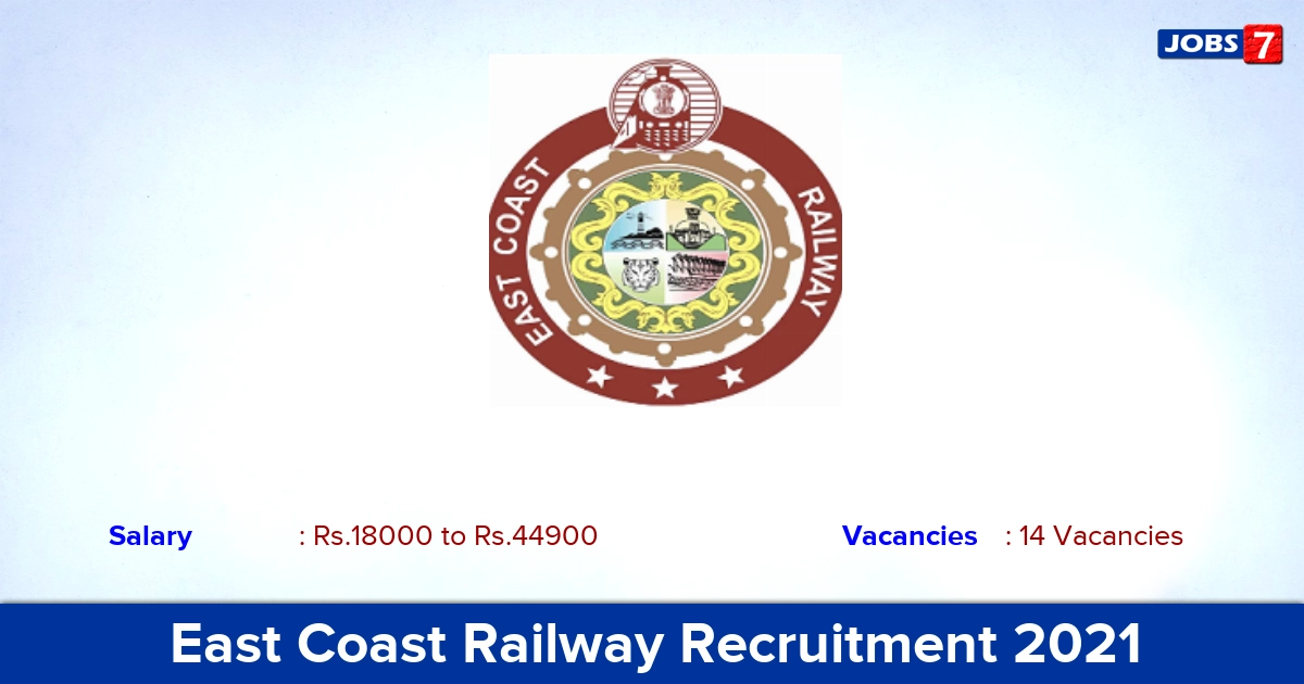 East Coast Railway Recruitment 2021 - Apply Online for 14 Hospital Attendant Vacancies