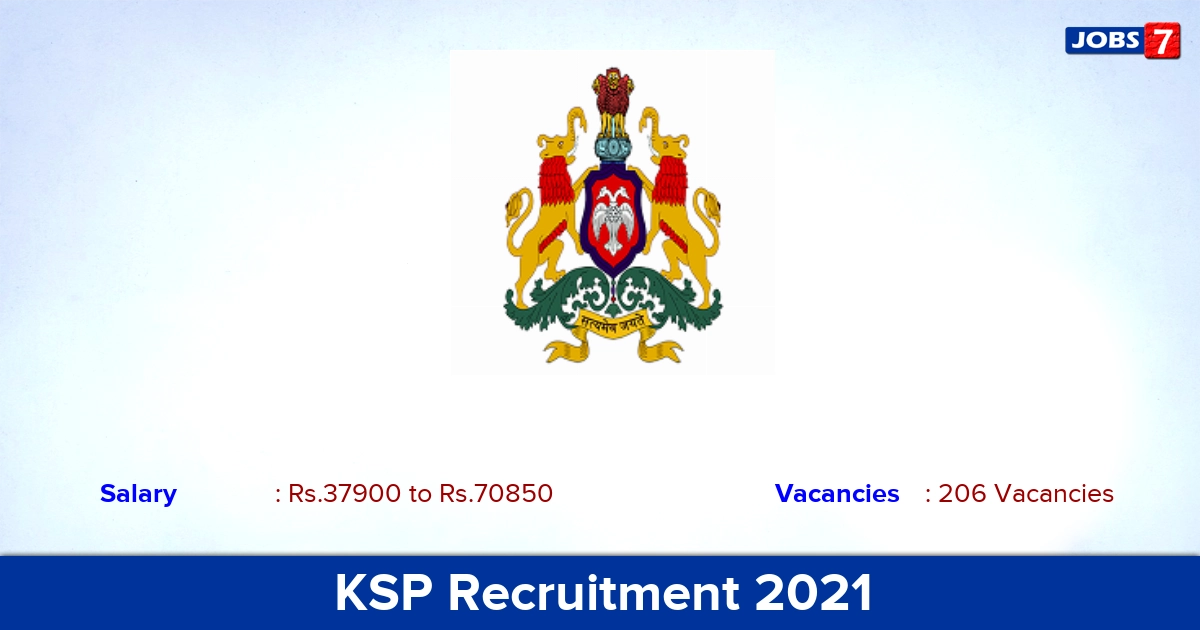 KSP Recruitment 2021 - Apply Online for 206 Scene of Crime Officer Vacancies