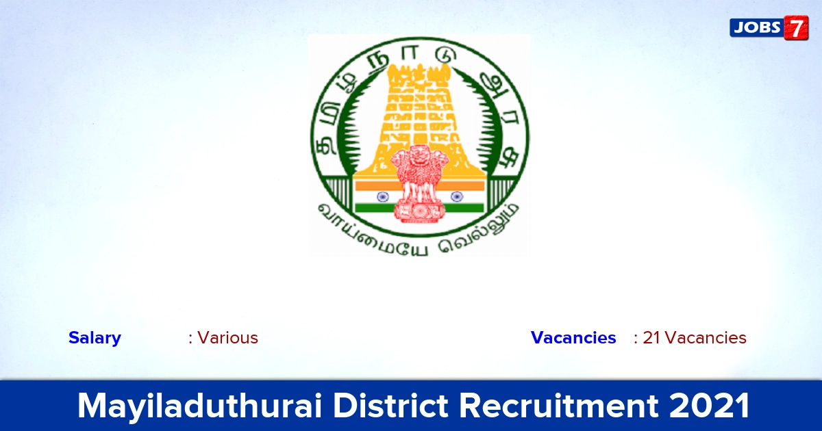 Mayiladuthurai District Recruitment 2021 - Apply for 21 Village Assistant Vacancies