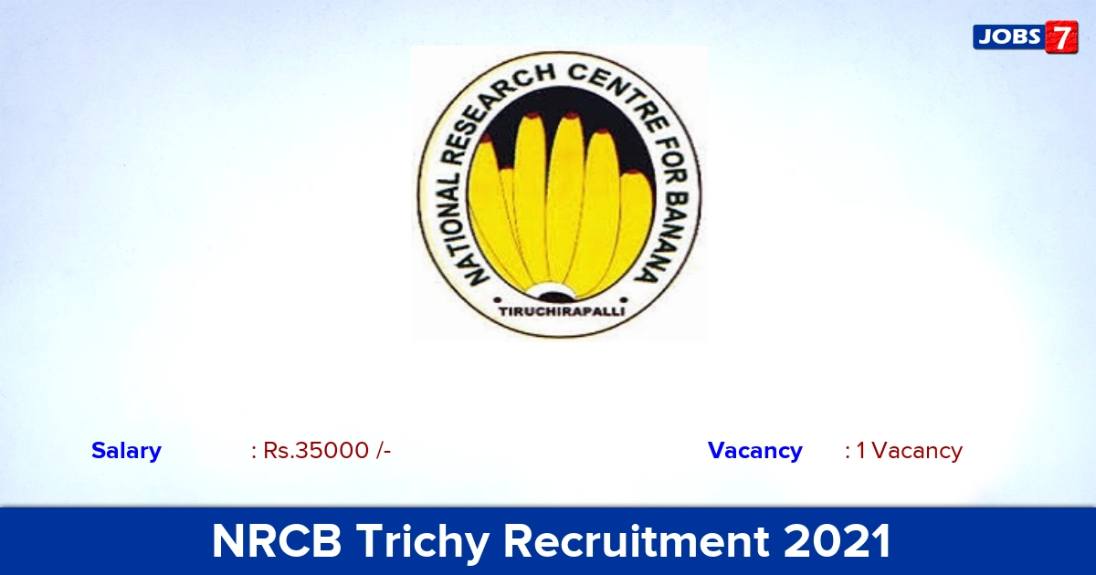 NRCB Trichy Recruitment 2021 - Apply Online for  Young Professional Jobs