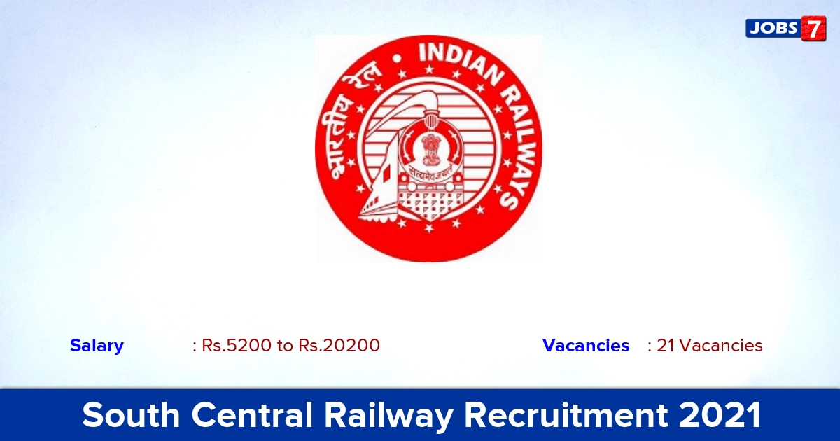 South Central Railway Recruitment 2021 - Apply for 21 Sports Person Vacancies