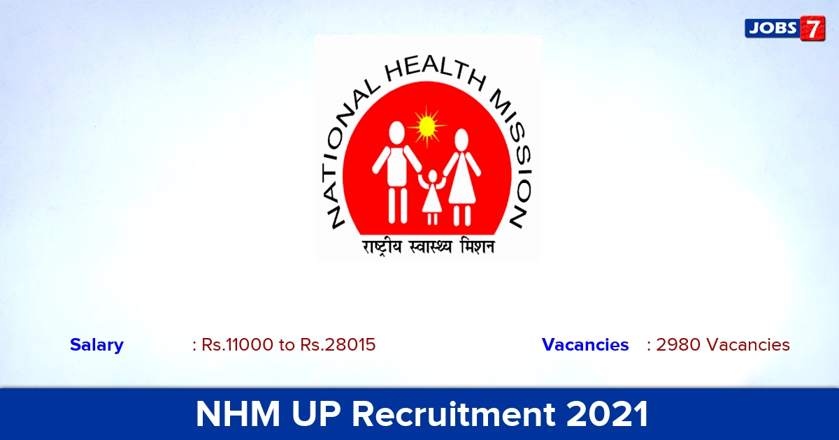 NHM UP Recruitment 2021 - Apply Online for 2980 Lab Technician Vacancies