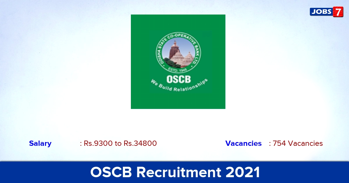 OSCB Recruitment 2021 - Apply Online for 754 Assistant Manager Vacancies