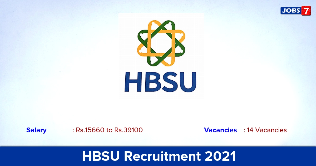 HBSU Recruitment 2021 - Apply Offline for 14 Clerk, Cashier Vacancies