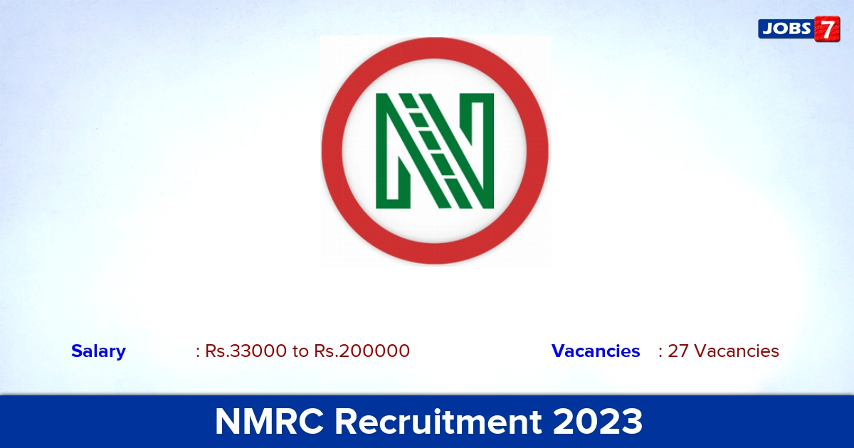 NMRC Recruitment 2023 - Apply Offline for 27 JE, Assistant Manager Vacancies