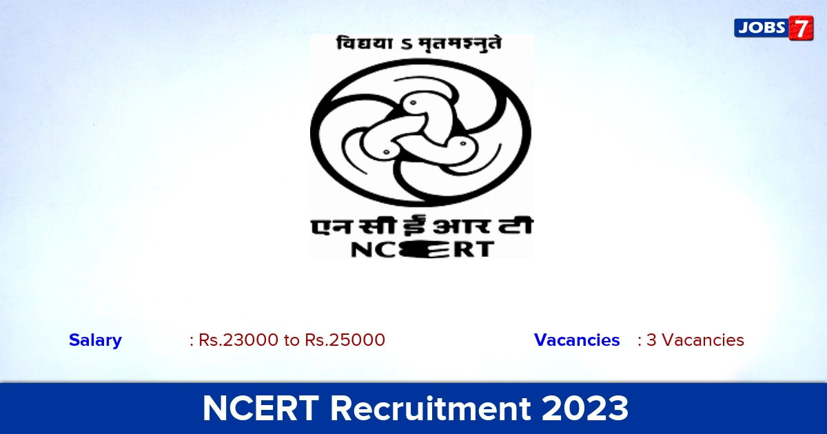 NCERT Recruitment 2023 - Apply Offline for JRF Jobs, Check Details