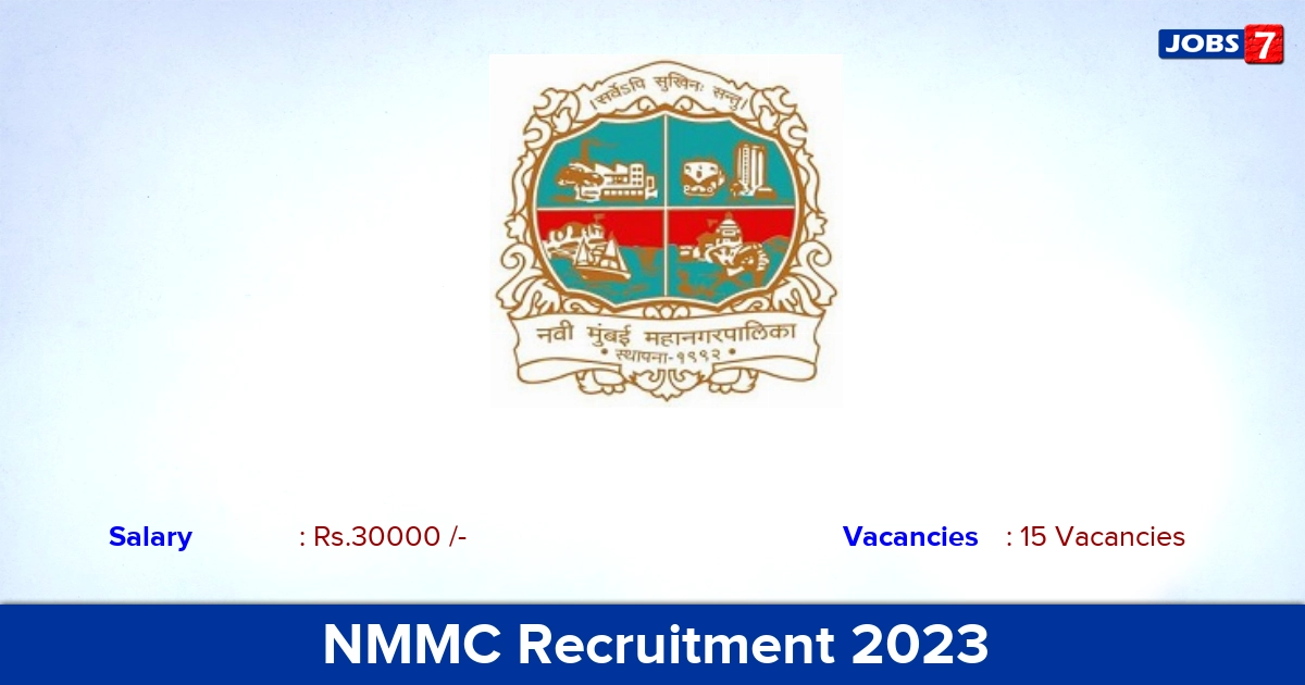 NMMC Recruitment 2023 - Apply Offline for 15 Medical Officer Vacancies