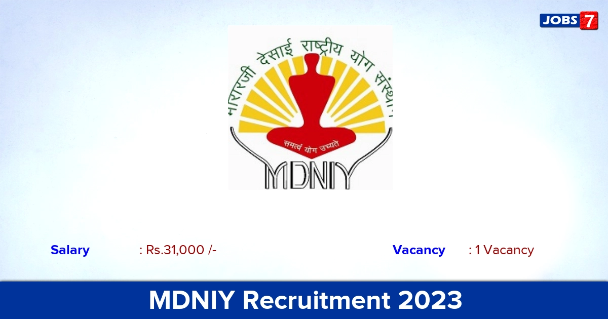 MDNIY Recruitment 2023 - Walk-in Interview For Junior Research Fellow Jobs 