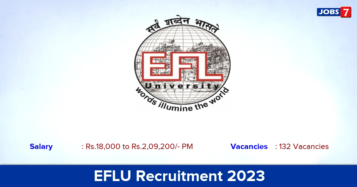 EFLU Recruitment 2023 - Apply Lower Division Clerk Jobs, Online Application!