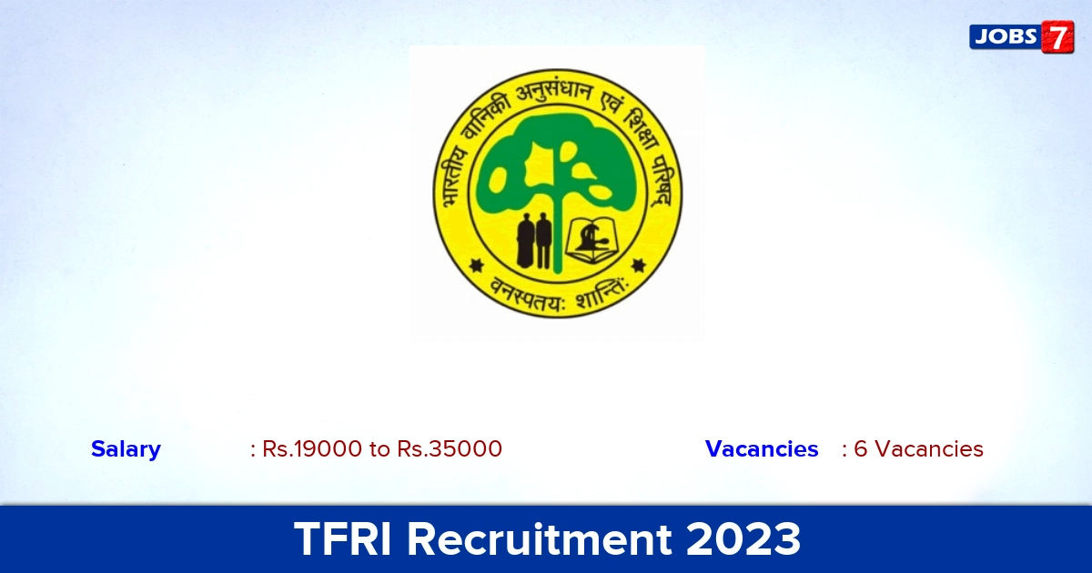 TFRI Recruitment 2023 - Apply Offline for Project Assistant, Consultant, Junior Project Fellow Jobs