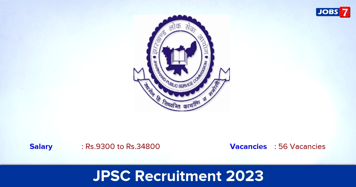 JPSC Recruitment 2023 - Apply Online for 56 Food Safety Officer Vacancies