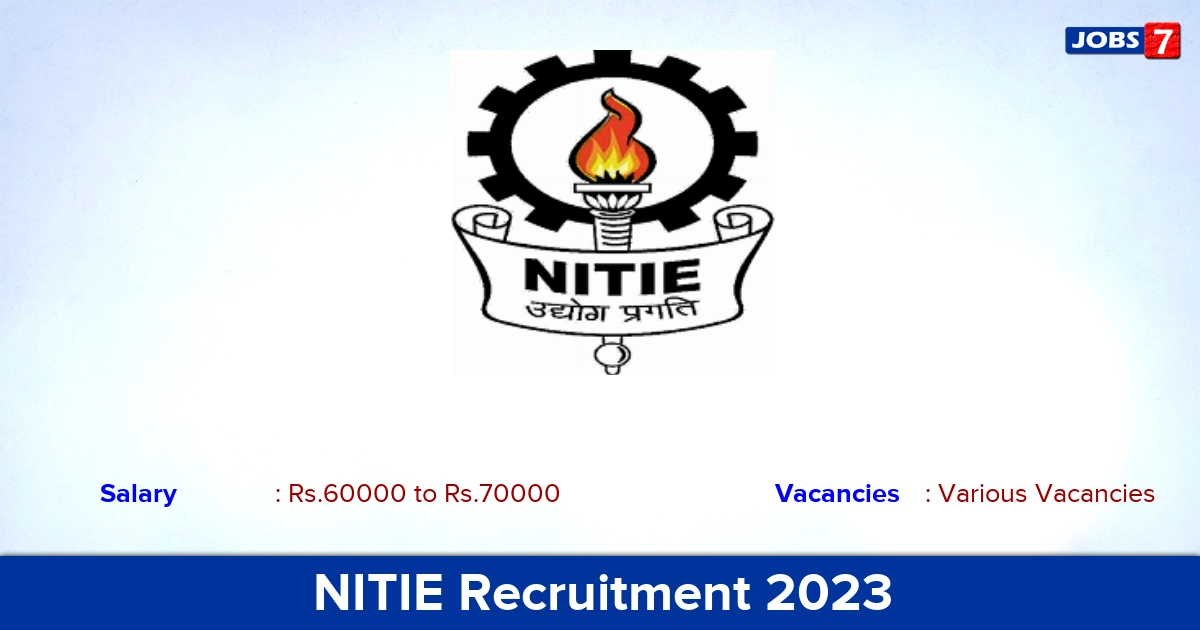 NITIE Recruitment 2023 - Apply Online for Advisor, Internal Auditor Vacancies