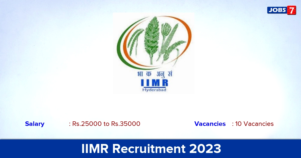 IIMR Recruitment 2023 - Apply Online for 10 Young Professional Vacancies