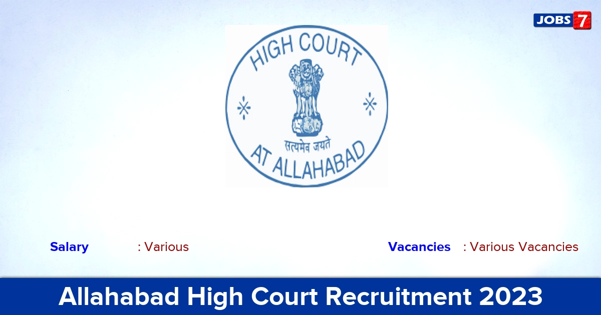 Allahabad High Court Recruitment 2023 - Apply Offline for Special Judicial Magistrates Vacancies