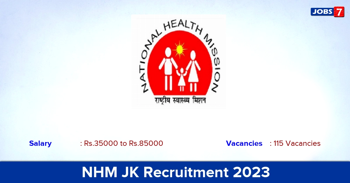NHM JK Recruitment 2023 - Apply Offline for 115 Gynaecologist, Medical Officer Vacancies
