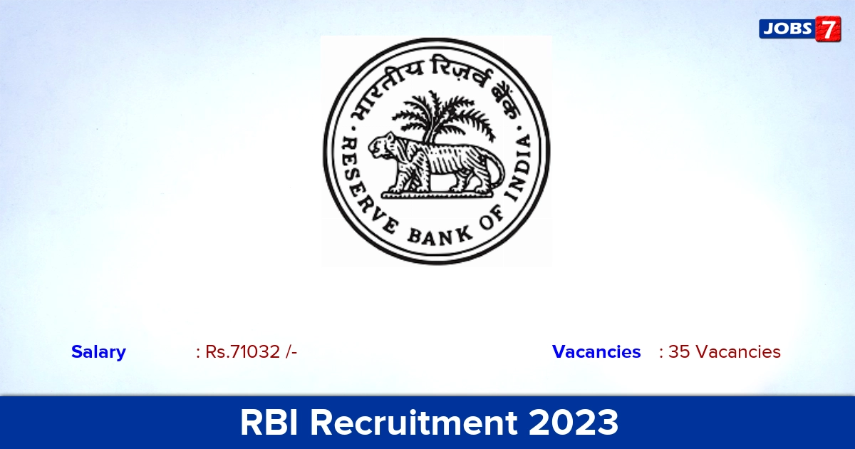 RBI Recruitment 2023 - Apply Online for 35 Junior Engineer Vacancies