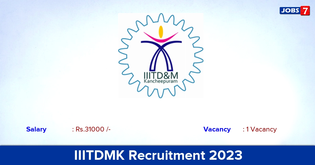 IIITDMK Recruitment 2023 - Apply Online for JRF Jobs